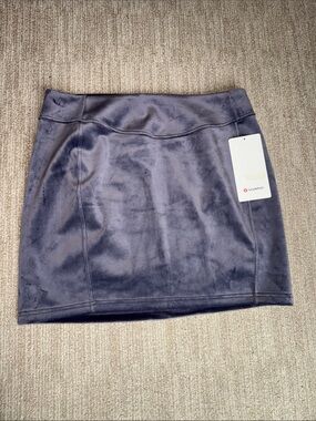 Lululemon Woman's Size L Nightfall Scuba High-Rise Mini Skirt Velvet
